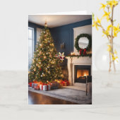 Prettig kerstfeest. kaart (Gele Bloem)