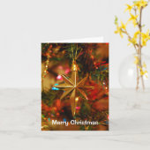 Prettig kerstfeest kaart (Gele Bloem)