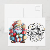 Prettig kerstfeest Kabouter Briefkaart (Voorkant / Achterkant)