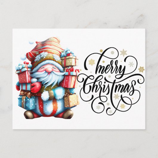 Prettig kerstfeest Kabouter Briefkaart (Voorkant)