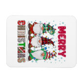 Prettig kerstfeest Kabouter familie Grappige kerst Magneet (Horizontaal)