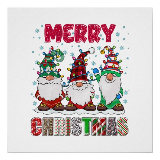Prettig kerstfeest Kabouter familie Grappige kerst Perfect Poster (Voorkant)
