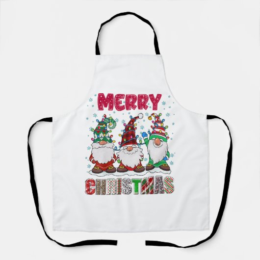 Prettig kerstfeest Kabouter familie grappige kerst Schort (Voorkant)