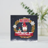 Prettig kerstfeest Kabouter  Kaart (Staand voorkant)