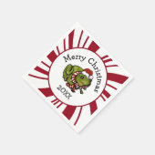 Prettig kerstfeest Kabouter Kikker Servet (Hoek)