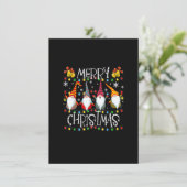 Prettig kerstfeest Kabouter shirt bijpassende fami Kaart (Staand voorkant)