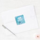 Prettig kerstfeest, Kabouter Sneeuwman Dennenboom  Vierkante Sticker (Envelop)