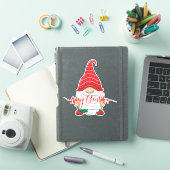 Prettig kerstfeest kabouter Sticker (iPad Cover)