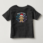 Prettig kerstfeest - kabouter van kerstkoek kinder shirts (Voorkant)