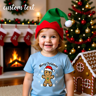 Prettig kerstfeest - kabouter van peperkoek kinder shirts