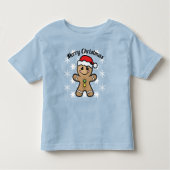Prettig kerstfeest - kabouter van peperkoek kinder shirts (Voorkant)