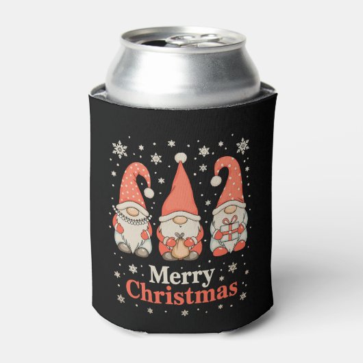 Prettig kerstfeest Kabouter Xmas Kerstseizoen Blikjeskoeler (Blikje Voorkant)