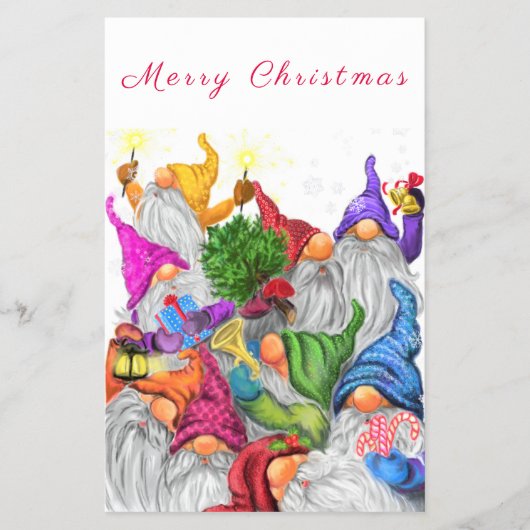 Prettig kerstfeest Kabouterfeest Cartoon tekening  Flyer (Voorkant)