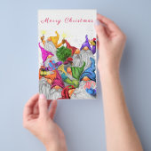 Prettig kerstfeest Kabouterfeest Cartoon tekening  Flyer (Hand)