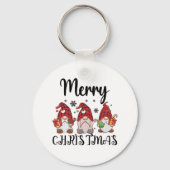 Prettig kerstfeest Kaboutermannetjes Kerst Kaboute Sleutelhanger (Voorkant)