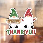 Prettig kerstfeest Kabouters Dank je Raamsticker (Vel 2)