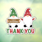 Prettig kerstfeest Kabouters Dank je wel Raamsticker (Vel 3)