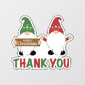Prettig kerstfeest Kabouters Dank je wel Raamsticker (Vel)