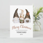 Prettig kerstfeest Kabouters Feestdagenkaart (Staand voorkant)