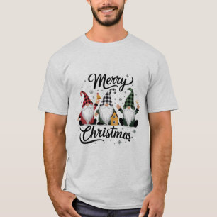 Prettig kerstfeest Kabouters Schattig Kerstvakanti T-shirt