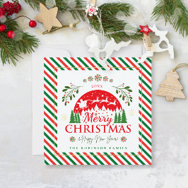Prettig kerstfeest Kandijstok Pepermunt Rood & Gro Feestdagenkaart