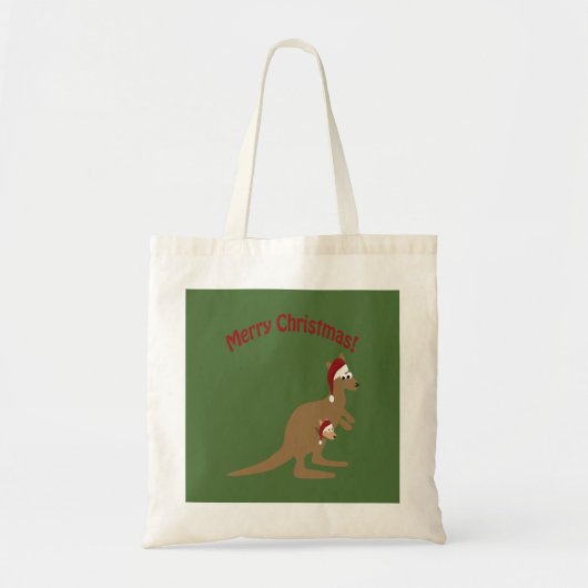 Prettig kerstfeest kangoeroes tote bag (Voorkant)