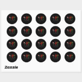 Prettig kerstfeest kapper Funny Tool Haarstylist Ronde Sticker (Vel)
