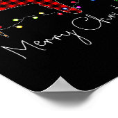 Prettig kerstfeest kapper grappig gereedschap haar poster (Hoek)