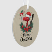 Prettig kerstfeest kapper haardresser Xmas haar Ornament (voorkant)