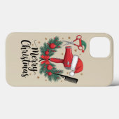 Prettig kerstfeest kapper Kapsalon Kerst Haar  Case-Mate iPhone Case (Achterkant (horizontaal))