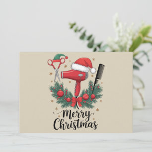 Prettig kerstfeest kapper Kapsalon Kerst Haar  Feestdagenkaart