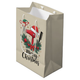 Prettig kerstfeest kapper Kapsalon Kerst Haar  Medium Cadeauzakje