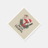 Prettig kerstfeest kapper Kapsalon Kerst Haar Servet (Hoek)