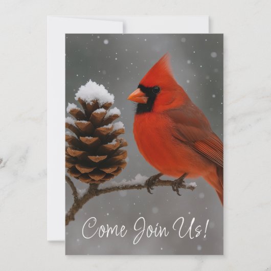 Prettig kerstfeest Kardinaal Kaart (Voorkant)