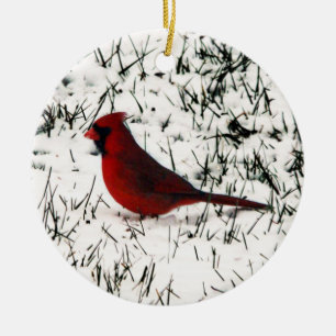 Prettig kerstfeest Kardinaal Keramisch Ornament