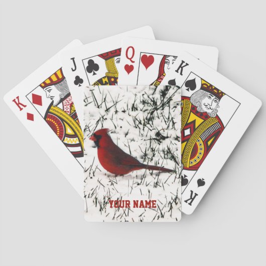 Prettig kerstfeest Kardinaal Pokerkaarten (Achterkant)