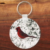 Prettig kerstfeest Kardinaal Sleutelhanger (Voorkant)