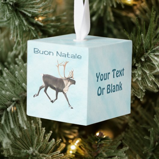 Prettig Kerstfeest - Kariboe (Rendier) In De Sneeu Decoratie (Boom)