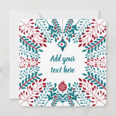 Prettig kerstfeest, Kashubian Kaszubi Prettig kers Feestdagenkaart (Achterkant)