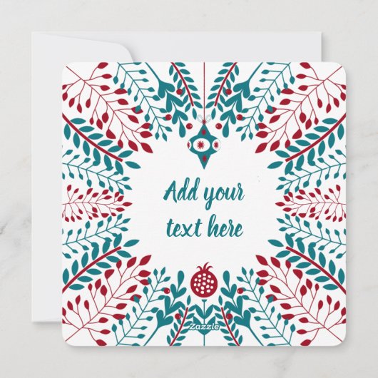 Prettig kerstfeest, Kashubian Kaszubi Prettig kers Feestdagenkaart (Achterkant)