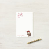 Prettig Kerstfeest,Kat Met Kerstman Hoed-Personali Post-it® Notes (Op bureau)