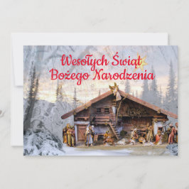 Prettig kerstfeest Katholieke kerstkaart in het Po Aankondiging