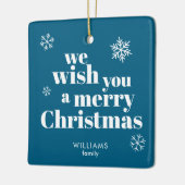 Prettig kerstfeest keramisch ornament (Links)