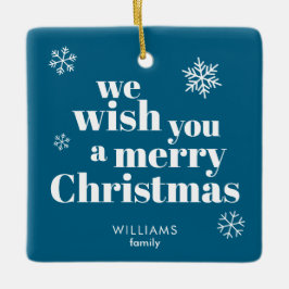 Prettig kerstfeest keramisch ornament