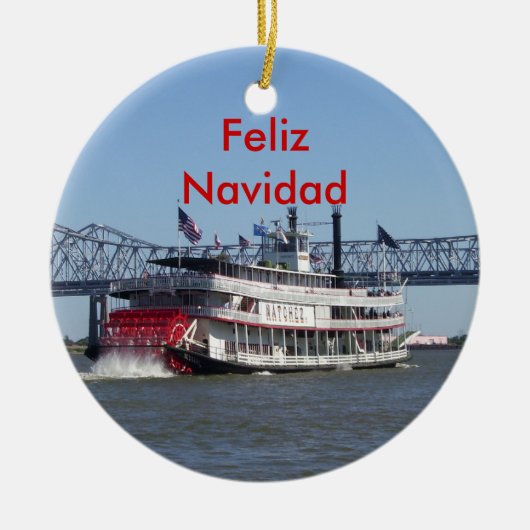 Prettig Kerstfeest Keramisch Ornament (Voorkant)