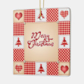 Prettig kerstfeest keramisch ornament (Links)