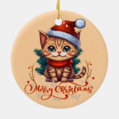 Prettig kerstfeest keramisch ornament (Achterkant)