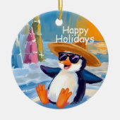 "Prettig Kerstfeest" Keramisch Ornament (Voorkant)