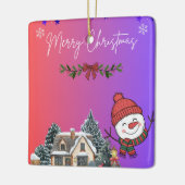 Prettig kerstfeest keramisch ornament (Links)