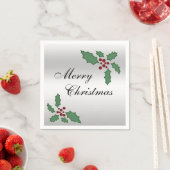 "Prettig kerstfeest" Kerst Hulst & Bessen Servetten (Insitu)